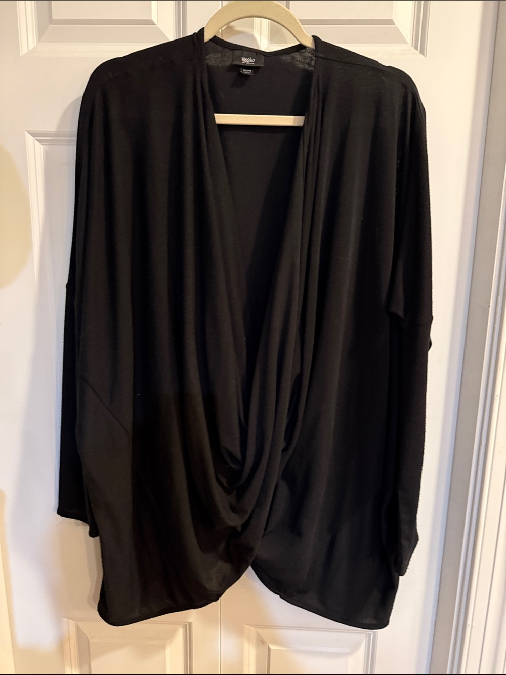 Mossimo Supply Co. Black Open Front Drape Cardigan